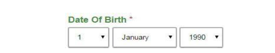 Date of Birth Selection